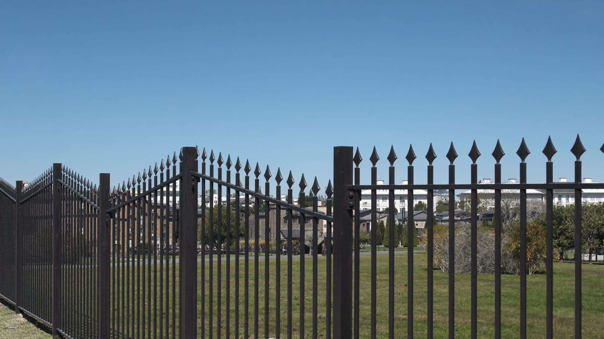 Aluminum ornamental fence installation in Northeast Florida